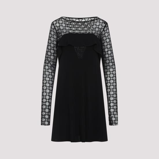  지방시 미디 원피스 BW22AC20H0 008 black - GIVENCHY