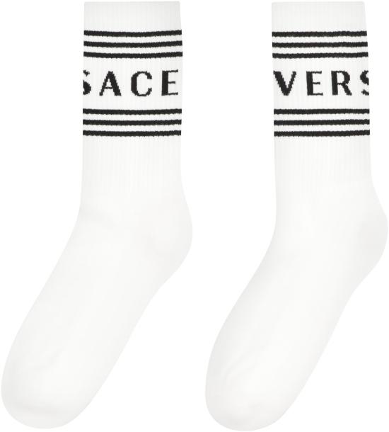 25SS 베르사체 양말 10088351A13107 2W020 White - VERSACE