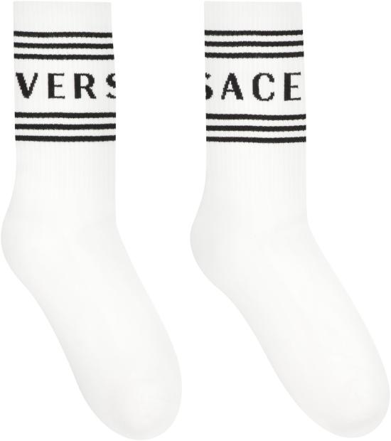 25SS 베르사체 양말 10088351A13107 2W020 White - VERSACE