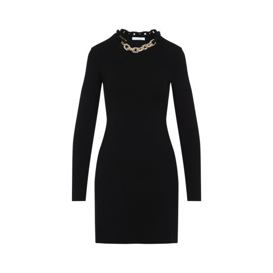 25SS 파코라반 미디 원피스 25PMRO066ML0308 P001 BLACK