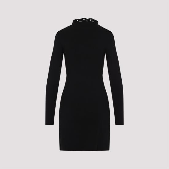 25SS 파코라반 미디 원피스 25PMRO066ML0308 P001 BLACK - PACO RABANNE