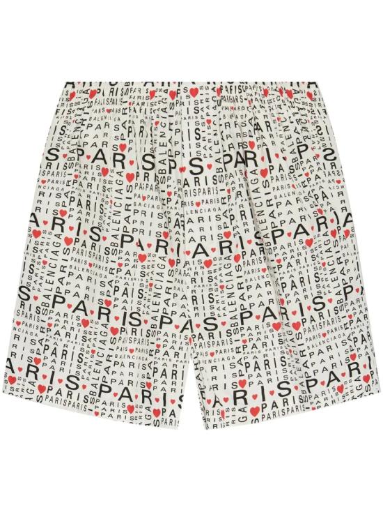 25SS 발렌시아가 숏팬츠 746223TRLH7 WHTBLCKRED