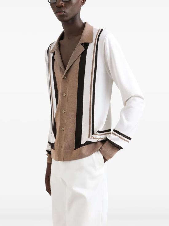 25SS 돌체앤가바나 긴팔 셔츠 GXV35ZJFMDU LATTEMARON - DOLCE & GABBANA