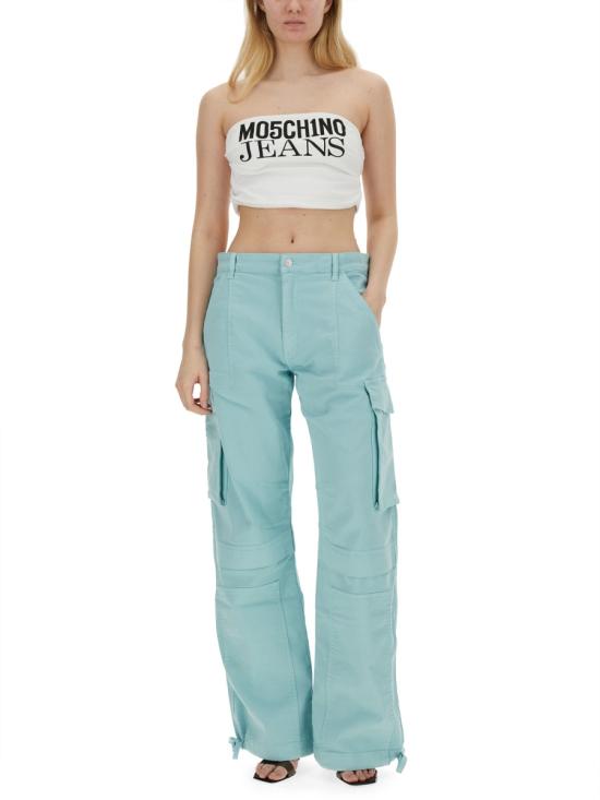  모스키노 스트레이트 팬츠 03363732 BABY BLUE - MOSCHINO