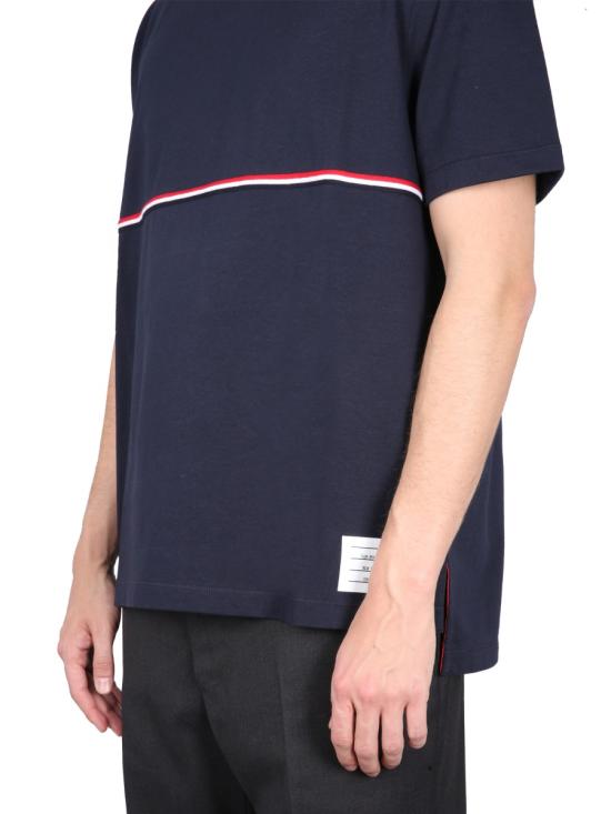  톰브라운 반팔 티셔츠 MJS221A BLUE - THOM BROWNE