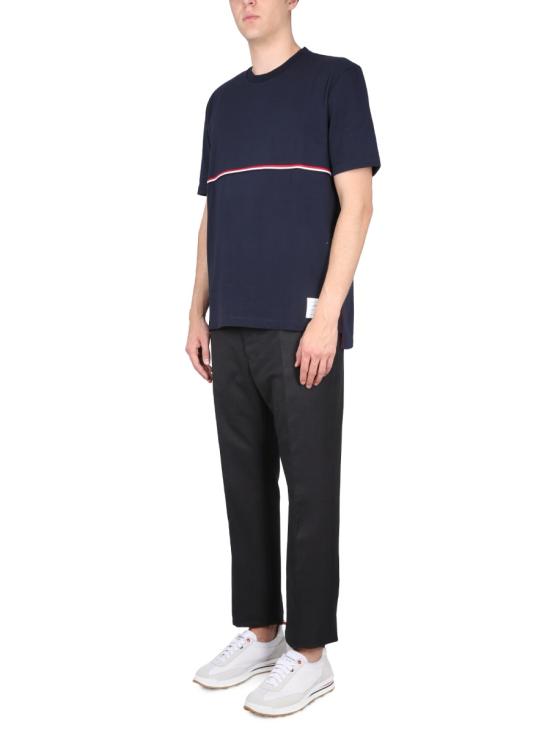  톰브라운 반팔 티셔츠 MJS221A BLUE - THOM BROWNE