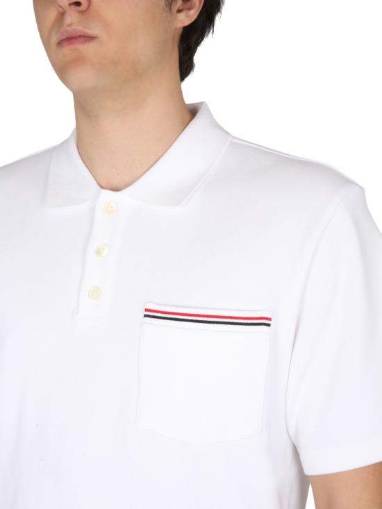  톰브라운 폴로 티셔츠 MJP171A WHITE - THOM BROWNE