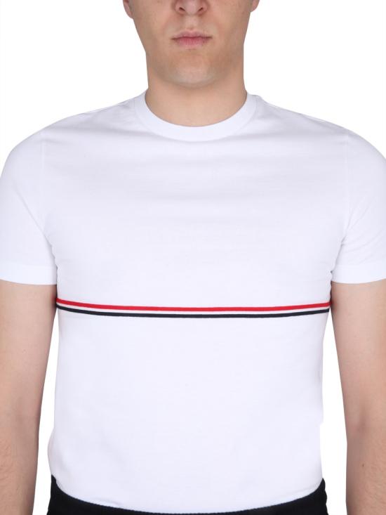 톰브라운 반팔 티셔츠 MJS221A WHITE - THOM BROWNE