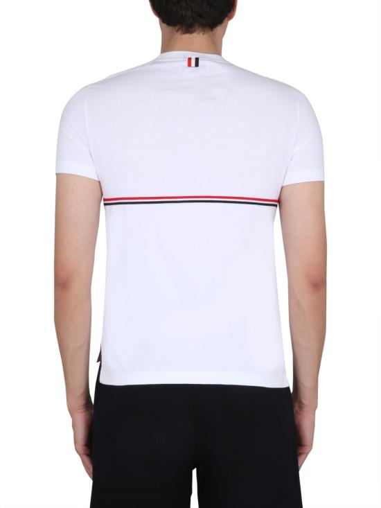  톰브라운 반팔 티셔츠 MJS221A WHITE - THOM BROWNE