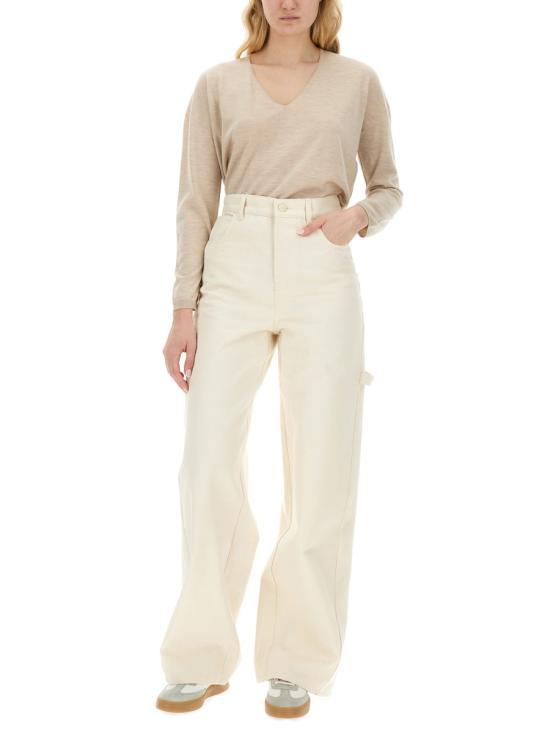  막스마라 세그나레 코튼 카고 트라우저 2411131191600 WHITE - MAX MARA