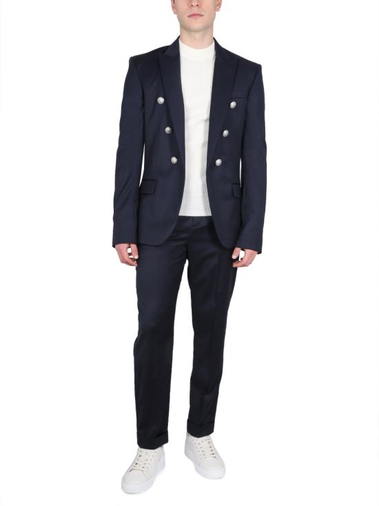  발망 스트레이트 팬츠 BH1PM030 BLUE - BALMAIN
