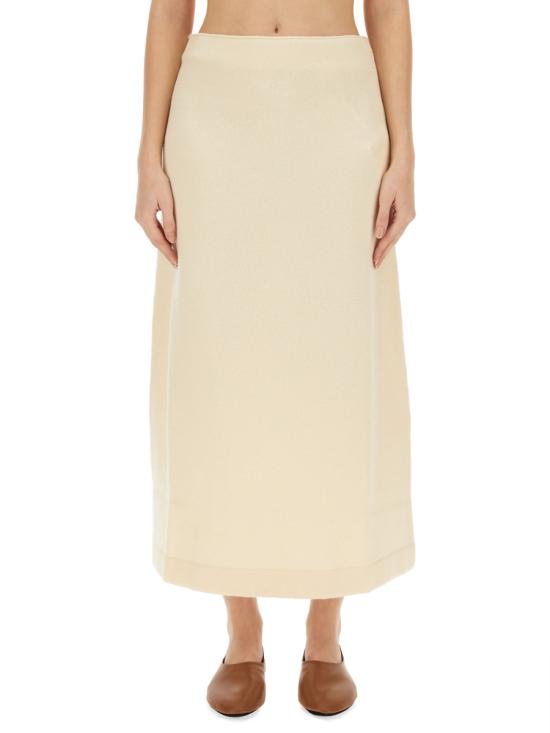  질샌더 롱 스커트 J02MA0156 IVORY