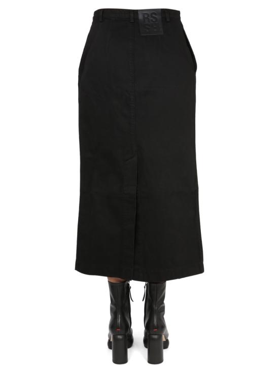  라프 시몬스 미디 스커트 222W404 BLACK - RAF SIMONS