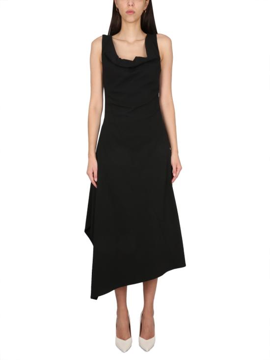  보테가베네타 미디 원피스 743355 BLACK