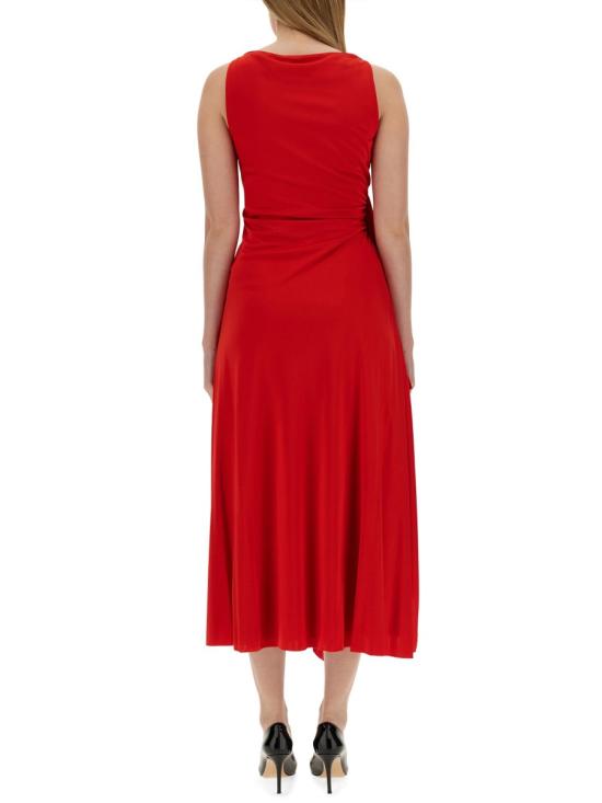  랑방 미디 원피스 RWDR0037 RED - LANVIN