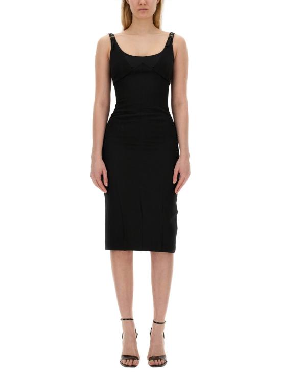  베르사체 미디 원피스 76HAO919 BLACK