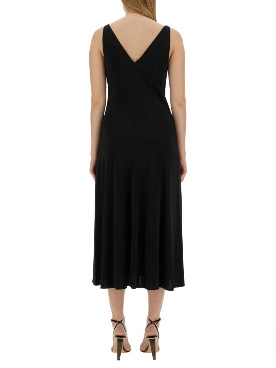  랑방 미디 원피스 RWDR0007 BLACK - LANVIN