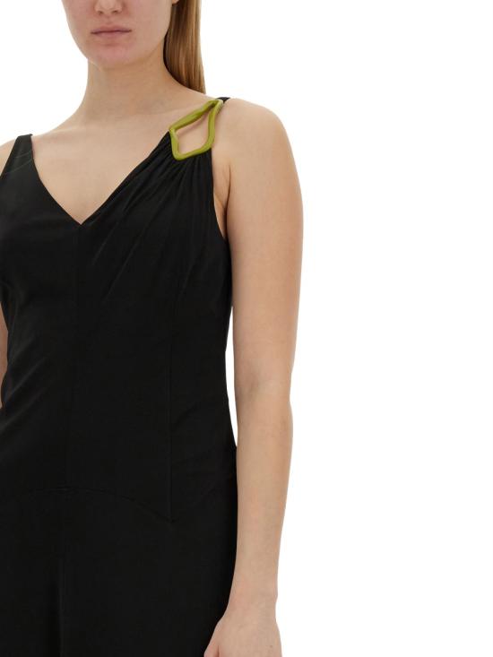  랑방 미디 원피스 RWDR0007 BLACK - LANVIN