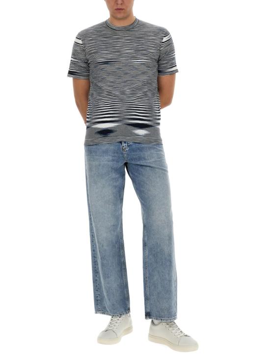  미소니 반팔 셔츠 UC23SL03 BLUE - MISSONI