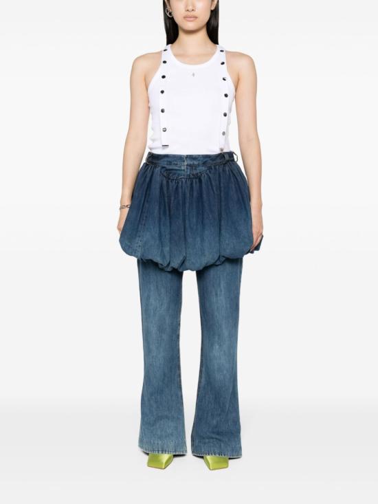  디 아티코 민소매 티셔츠 241WCT229 WHITE - THE ATTICO