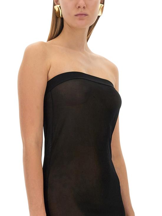  생로랑 미디 원피스 756812 BLACK - SAINT LAURENT