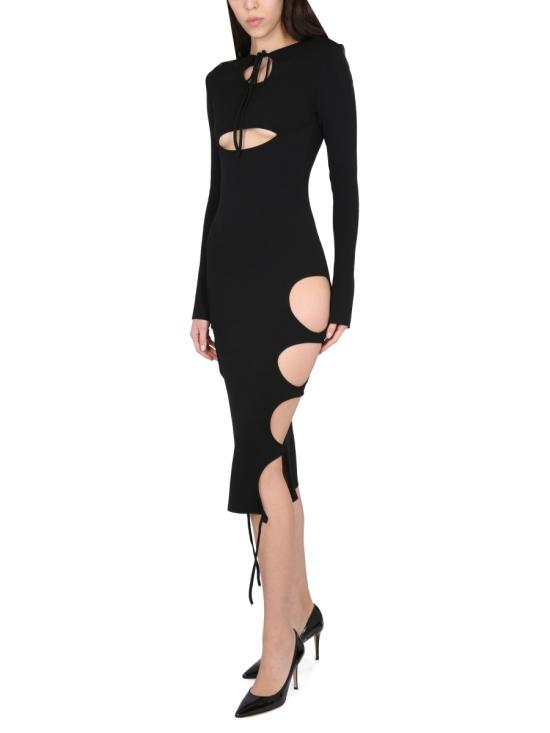  안드레아 아다모 미디 원피스 ADSS23DR21947268 BLACK - ANDREA ADAMO