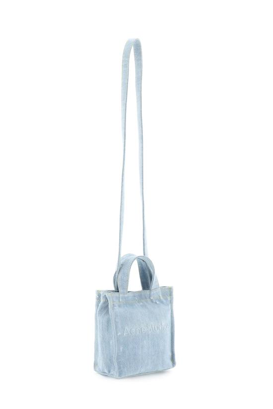  아크네 스튜디오 데님 로고 미니 토트백 C10169 AZURE - ACNE STUDIOS