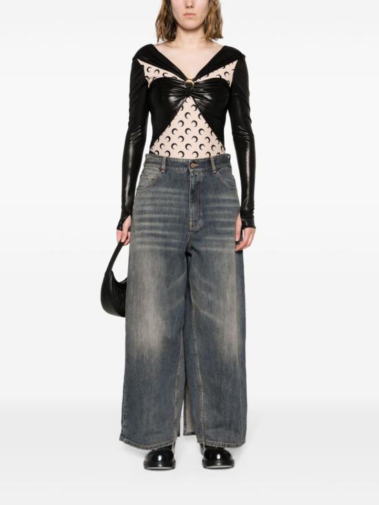  마린세르 바디수트 티셔츠 WTO392 BLACK - MARINE SERRE