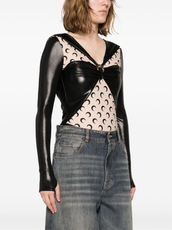  마린세르 바디수트 티셔츠 WTO392 BLACK - MARINE SERRE