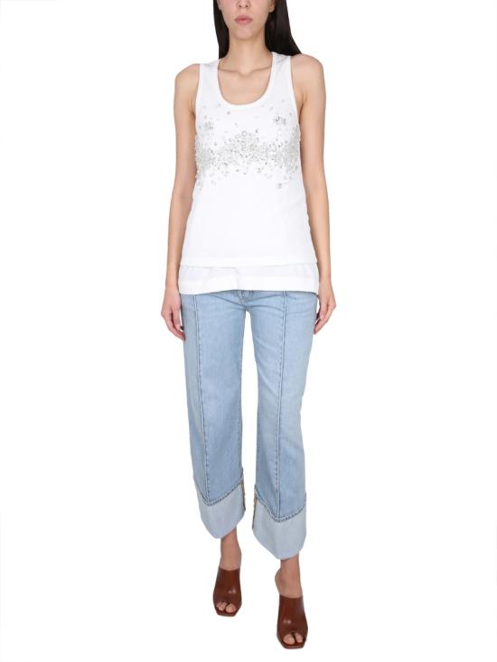  보테가베네타 민소매 티셔츠 746703 WHITE - BOTTEGA VENETA