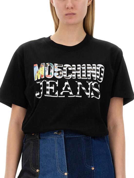  모스키노 반팔 티셔츠 07033762 BLACK - MOSCHINO