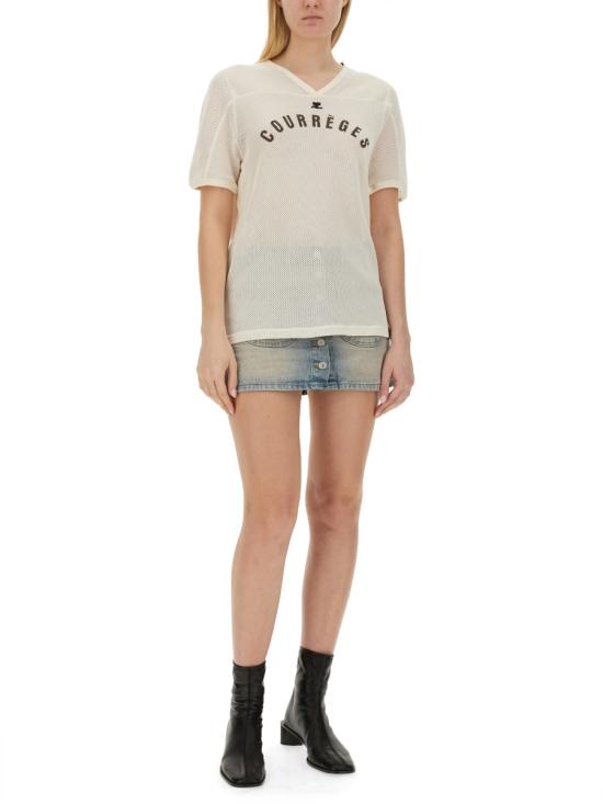  쿠레쥬 반팔 티셔츠 124JTS113 IVORY - COURREGES