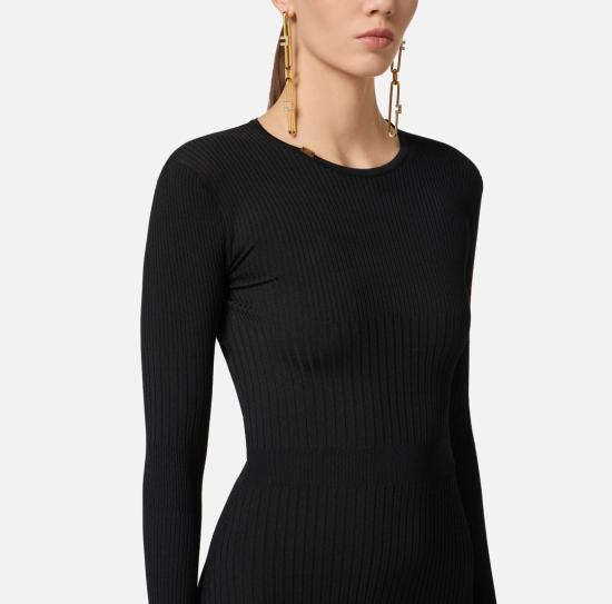 25SS 엘리자베타프랜치 미디 원피스 AM15T51E2 110 NERO - ELISABETTA FRANCHI