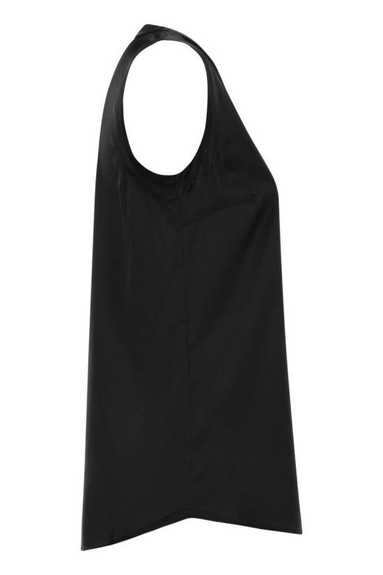 25SS 브루넬로 쿠치넬리 실크 탱크 탑 M0C59E0600 C101 BLACK - BRUNELLO CUCINELLI