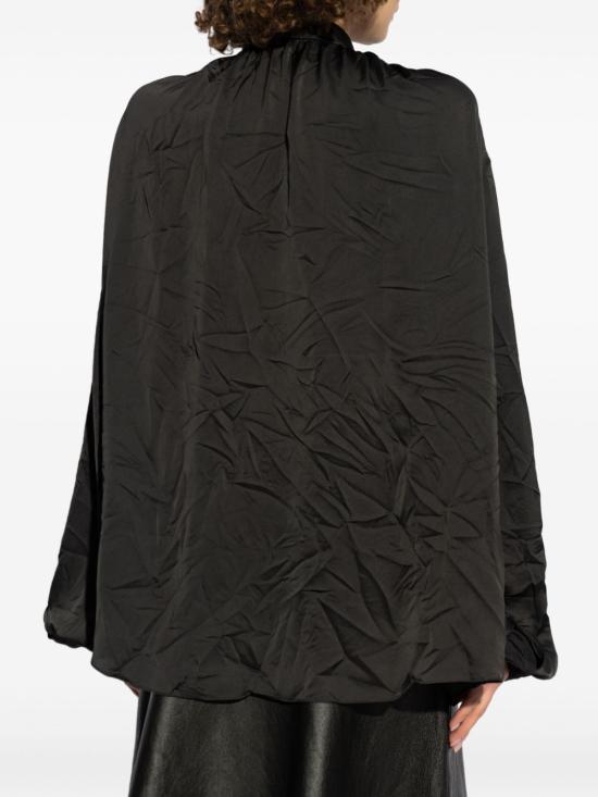 25SS 발렌시아가 블라우스 814139TKN01 1000 BLACK - BALENCIAGA