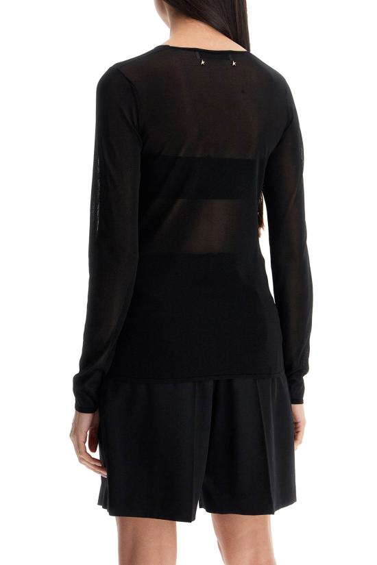 25SS 골든구스 긴팔 티셔츠 GWP02238P001971 90100 BLACK - GOLDEN GOOSE