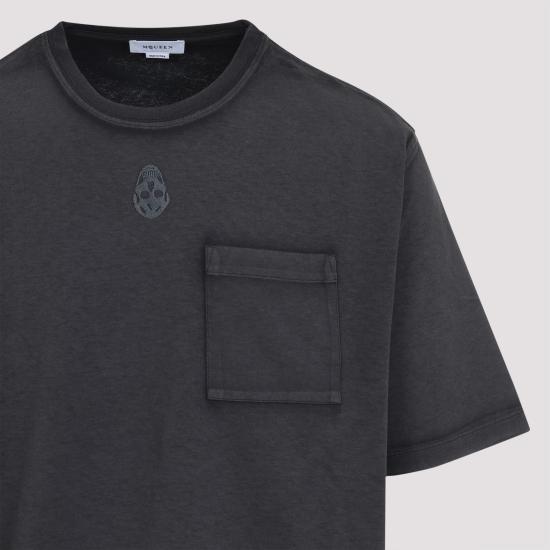 25SS 알렉산더 맥퀸 반팔 티셔츠 815068QTAC6 0548 BLACK - ALEXANDER MCQUEEN