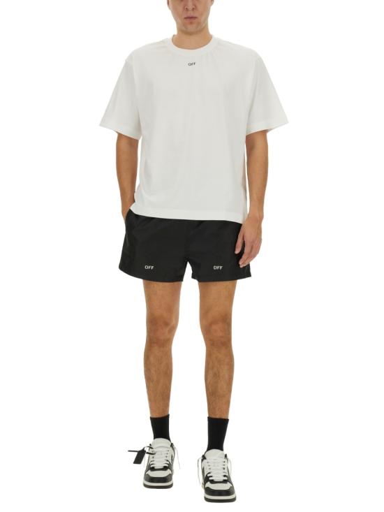 25SS 오프화이트 스윔팬츠 OMFD011 BLACK - OFF WHITE