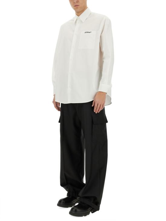 25SS 오프화이트 긴팔 셔츠 OMGE004 WHITE - OFF WHITE