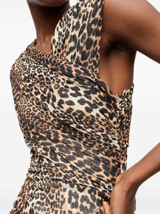 25SS 가니 미디 원피스 T4133943 BROWN - GANNI