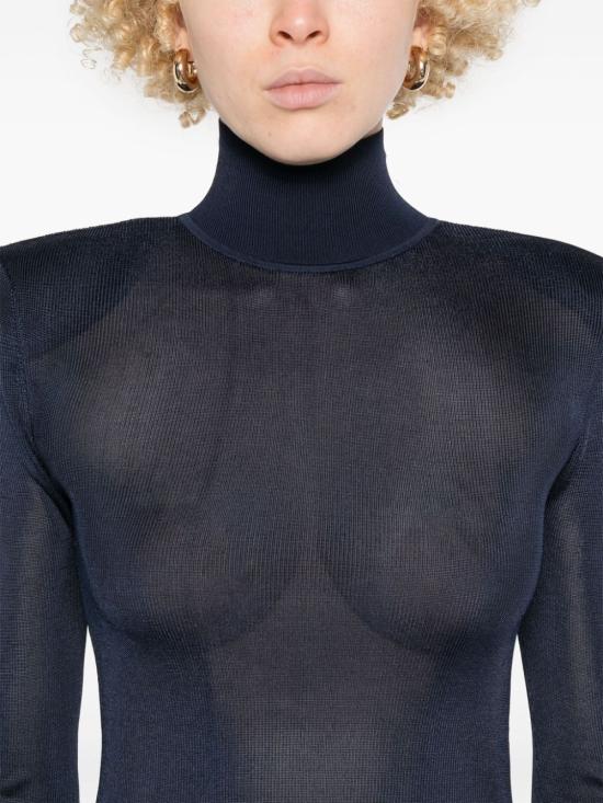 25SS 셀프 포트레이트 롱 원피스 RS25125XNAVY BLUE - SELF PORTRAIT