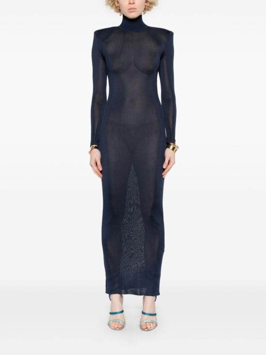 25SS 셀프 포트레이트 롱 원피스 RS25125XNAVY BLUE - SELF PORTRAIT