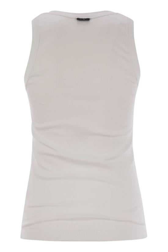 25SS 브루넬로 쿠치넬리 민소매 티셔츠 M0TC8FX230 C159 WHITE - BRUNELLO CUCINELLI