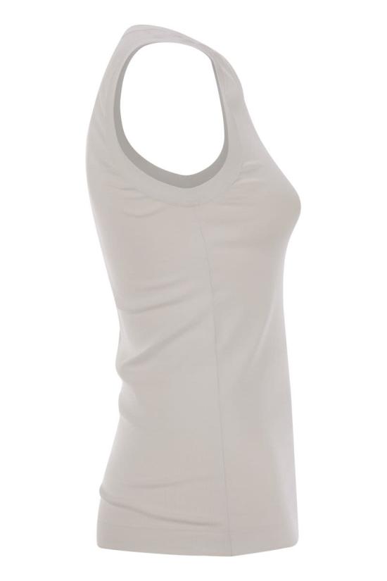 25SS 브루넬로 쿠치넬리 민소매 티셔츠 M0TC8FX230 C159 WHITE - BRUNELLO CUCINELLI