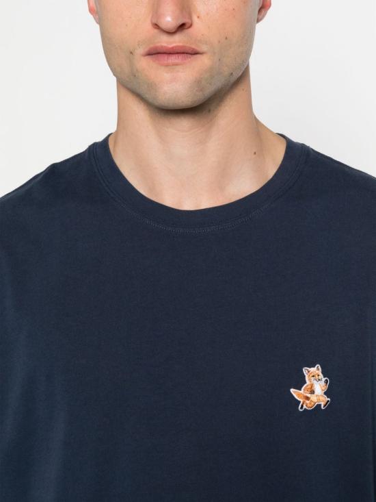 25SS 메종키츠네 스피디 폭스 패치 컴포트 티셔츠 MM00125KJ0008P476 BLUE - MAISON KITSUNE