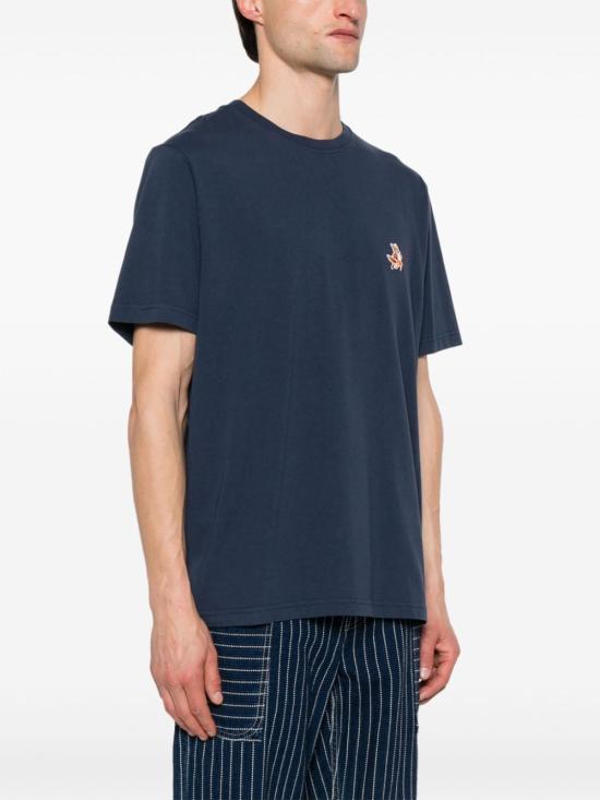 25SS 메종키츠네 스피디 폭스 패치 컴포트 티셔츠 MM00125KJ0008P476 BLUE - MAISON KITSUNE
