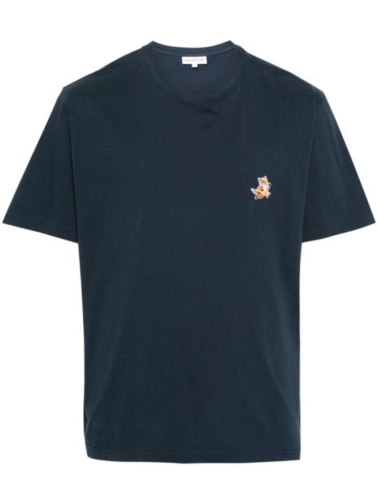 25SS 메종키츠네 스피디 폭스 패치 컴포트 티셔츠 MM00125KJ0008P476 BLUE