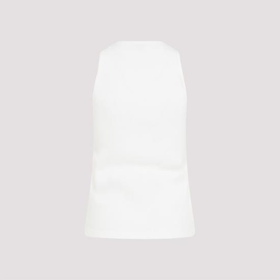25SS 보테가베네타 민소매 티셔츠 799592V3Z60 9071 White - BOTTEGA VENETA