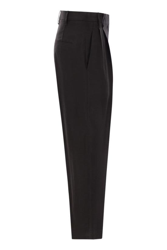 25SS 브루넬로 쿠치넬리 스트레이트 팬츠 MH126P8292 C101 BLACK - BRUNELLO CUCINELLI