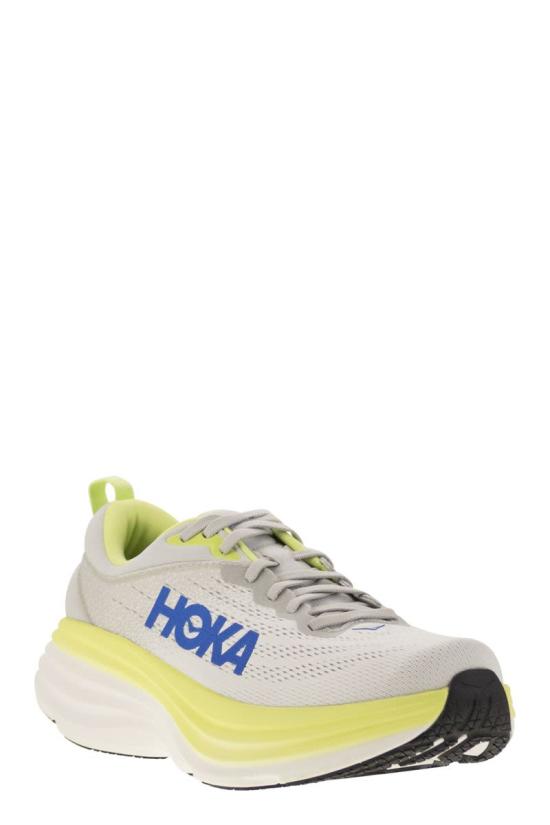  호카 본디 8 1123202 STTC LIGHT GREY YELLOW - HOKA